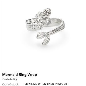 Alex and ani mermaid ring wrap silver